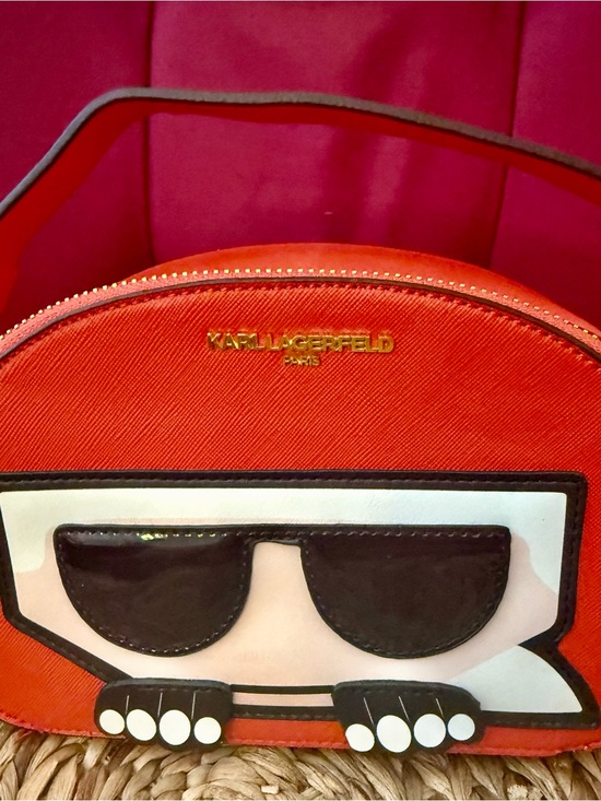 Karl Lagerfeld Other - Karl Lagerfeld Paris K/lkonik Red Crossbody Bag with Sunglasses Motif